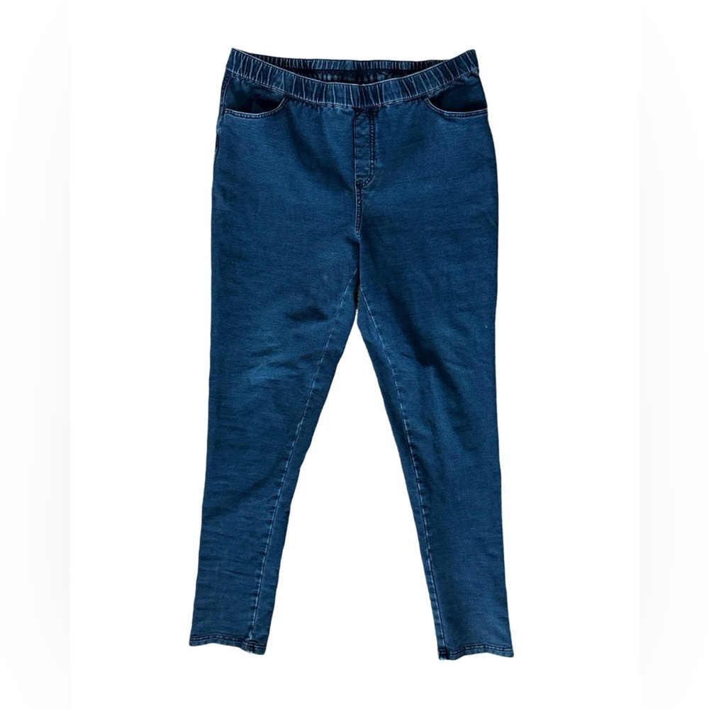 d&Co. Jeggings Blue Cotton w/Stretch Elasticised Waistband Women’s Size 12T.